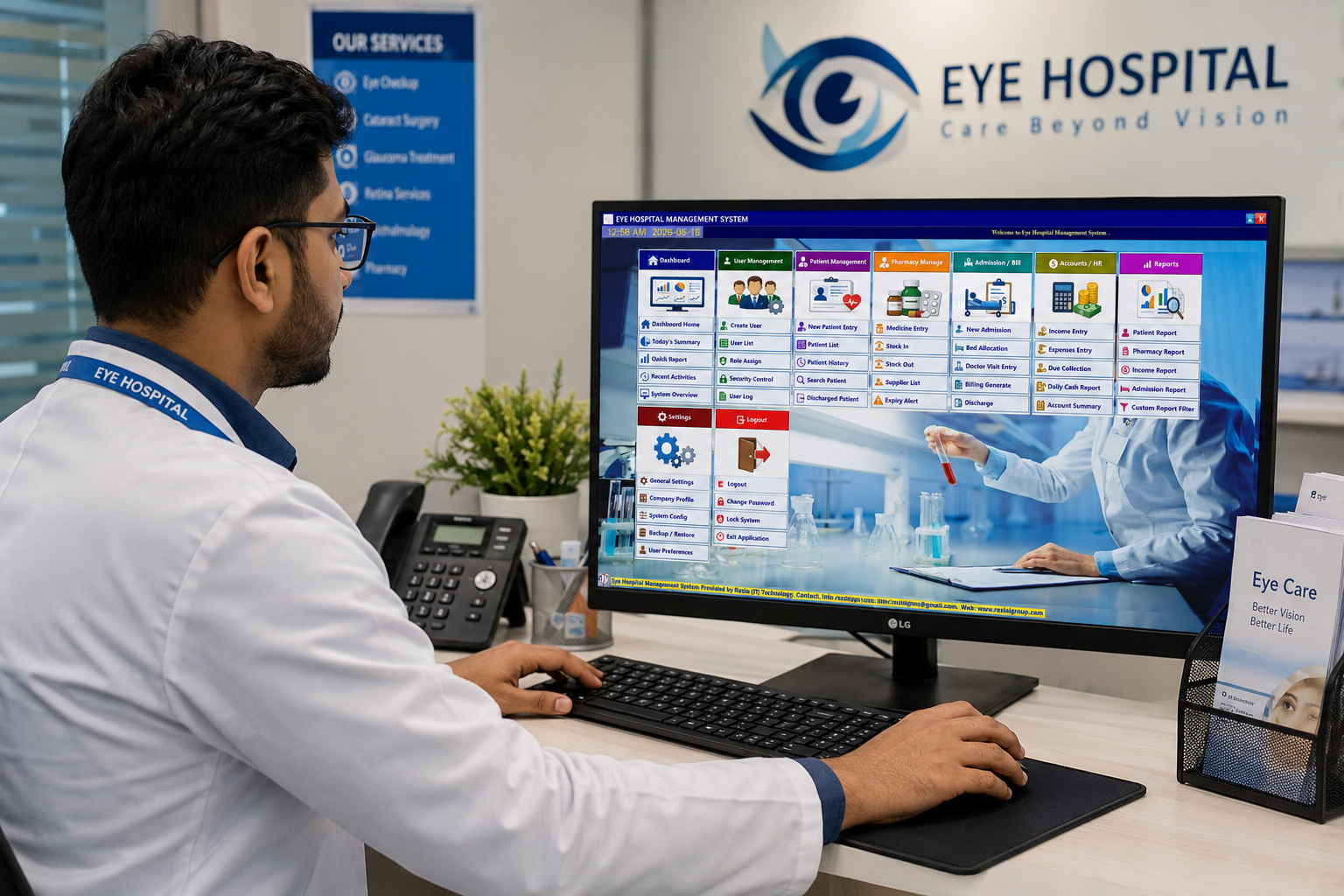 Eye Hospital Management Software use