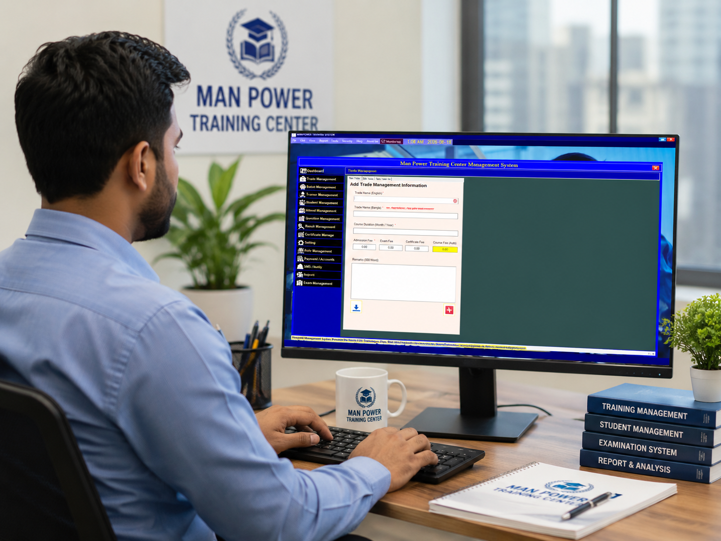 Man Power Training Center staff work